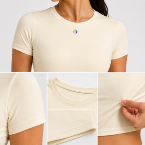 เสื้อครอปท็อปผู้หญิงสำหรับใส่ทุกวัน ทรงทันสมัย เนื้อผ้านุ่ม สวมใส่สบาย ออกแบบมาเพื่อการแต่งตัวง่ายๆ ด้วยสไตล์ที่หลากหลาย - Product Image 5