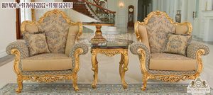 Juego de Sillas de Madera con Acabado Dorado de Diseño Europeo Clásico, Silla de Salón de Respaldo Alto Personalizada para Decoración de Interiores, Silla de Estilo Rococó - Product Image 2