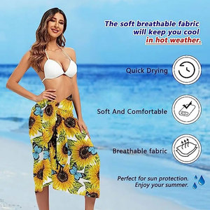 Lightweight Quick Dry Swimwear Resort Fashion Ladies Sarongs Top Seller <b>Beach</b> Sarong Cover Up Long <b>Wrap</b> Skirt - Product Image 6