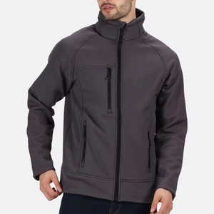 Premium Quality Sporty Breathable Waterproof Quick Dry Hooded Front Logo <b>Canvas</b> Softshell <b>Jacket</b> <b>Men</b> Outdoor - Product Image 4