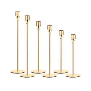 Modern <b>Brass</b> Gold Metal 5 Arm Square Lantern Eco-Friendly Durable Tabletop Taper <b>Candlestick</b> <b>Holder</b> - Product Image 3