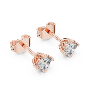 Diamante clásico de 0.5 quilates, corte redondo, cultivado en laboratorio, incrustado en oro rosa de 18 quilates, para compromiso, boda, fiesta, San Valentín, uso diario. - Product Image 1