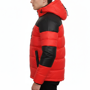 Chaqueta Acolchada de Color Sólido Personalizada – Abrigo de Invierno Impermeable con Capucha para Hombre, Suministro al por Mayor OEM - Product Image 3