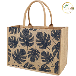 Bolsa de Yute Reutilizable Resistente para Compras en el Mercado de Agricultores y Compras de Alimentos Orgánicos - Product Image 2