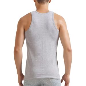 Débardeur sans manches gris clair pour homme, en coton respirant, idéal pour la gym, l'entraînement, le fitness, l'été et les occasions décontractées - Product Image 2