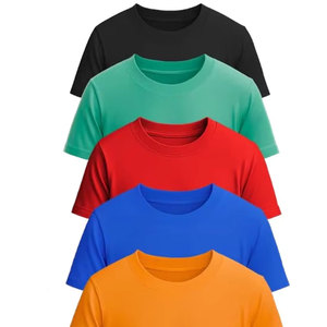 Camiseta de Manga Corta para Hombre, Cuello Redondo, Color Naranja, Corte Regular, Informal, 100% Algodón, Transpirable, Ecológica, Diseño Liso - Product Image 2