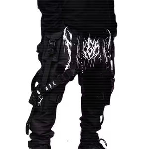 New Design Irregular Structured <b>Work</b> <b>Cargo</b> Pants Detachable Pockets Belt Waist Light Color Paneled Straight Leg Pants Men - Product Image 4