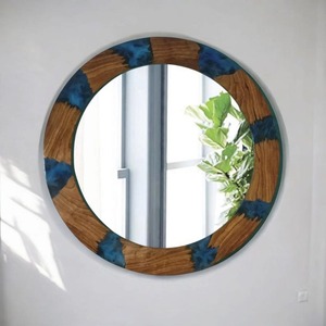 Espejos de Mosaico de Cristal con Bisel de Vidrio y MDF Hechos a Mano para Sala de Estar y Jardín, Espejos Brillantes - Product Image 2