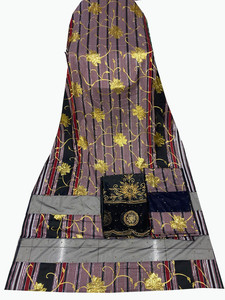 High Quality Woven Jacquard Beaded Stone Work 3-Piece <b>Medium</b> Weight Somali Bridal Dirac Silk <b>Fabric</b> Wedding Industry - Product Image 2