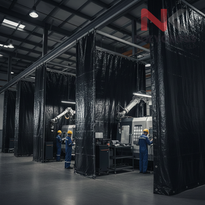 Cortina Industrial Ignífuga para Separación de Espacios en Cuartos de Máquinas, para Seguridad en Cuartos de Equipos y División de Áreas, Ambiente Limpio - Product Image 5