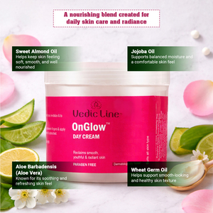 Crème de jour Vedic Line OnGlow pour tous types de peaux, formule légère et non grasse, disponible au meilleur prix de gros - Product Image 2