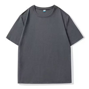 T-shirt à manches courtes col rond noir pour femme, coupe classique, couleur unie, décontracté, respirant, 100% coton tricoté, printemps été - Product Image 5