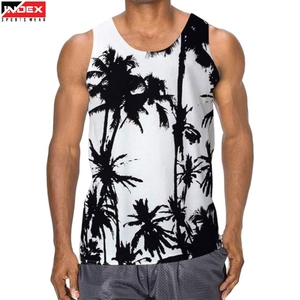 Camiseta sin Mangas Sublimada Personalizada con Logotipo para Hombre, Camiseta Deportiva sin Mangas con Estampado Personalizado de EE. UU., Chaleco Deportivo Personalizado - Product Image 1