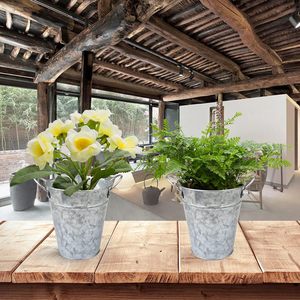 Macetas de metal galvanizado hechas a mano para decoración del hogar y el Jardín-Tamaño y color personalizables Boughpot de suelo de alta calidad - Product Image 6