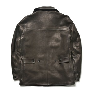 Chaqueta de Cuero para Hombre de Primera Calidad con Cuello Alto y Logotipo Frontal, Piel de Oveja, Resistente al Viento y Ecológica, Personalizable - Product Image 3