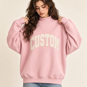 Sudadera Casual de Cuello Alto para Mujer, de Alta Calidad, Holgada, de Manga Larga, con Acabado Acanalado, Diseño de Pullover - Product Image 6