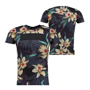 Camiseta Deportiva de Manga Corta para Hombre, Sublimada, con Estampado en Blanco y Negro, de Secado Rápido, Corte Ajustado, Cuello Redondo, Tejido de Poliéster - Product Image 3