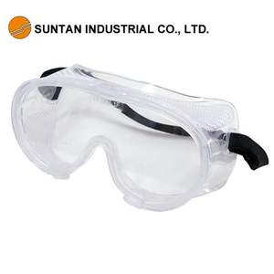 Lunettes de sécurité durables en PVC Lentille légère en polycarbonate sans rayures Sangle élastique réglable EPI certifié CE - Product Image 2