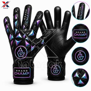 Gants de gardien de but de football Grand Champ en cuir PU, antidérapants, protection des doigts, sangle de poignet réglable, unisexe, haute qualité pour l'extérieur - Product Image 4