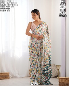 Sari ethnique Midnight Royal - Product Image 2