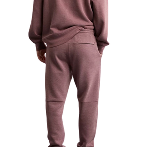 Pantalon de jogging en molleton pour homme, taille élastique, bas de pantalon à revers, coupe décontractée, pantalon de détente d'hiver décontracté avec poches latérales - Product Image 2