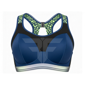 เสื้อชั้นในกีฬาสำหรับผู้หญิง สีพื้นเรียบง่าย ระบายอากาศได้ดี แห้งเร็ว รองรับปานกลาง เหมาะสำหรับออกกำลังกาย - Product Image 1