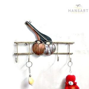 Musical <b>Key</b> <b>Holder</b> 12 x 7 Inches Rustic Metal <b>Wall</b> Mount <b>Key</b> Rack for Entryway Living Room Home Decor - Product Image 3