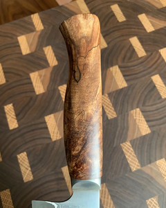 Couteau de chef artisanal LEGACY BLADES en acier Damas cuivré, manche en bois personnalisé, étui en cuir, fabricant OEM ODM - Product Image 3