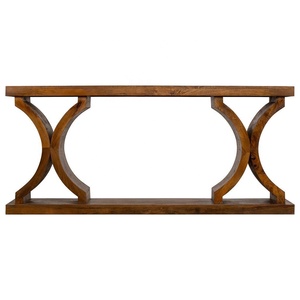 Entrada de pasillo moderna con diseño de MOQ bajo acabado marrón de madera de mango macizo antiguo Vintage para artículos decorativos mesa de consola de entrada - Product Image 2