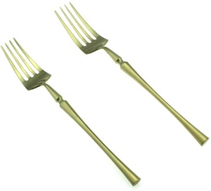 ชุดเครื่องใช้บนโต๊ะอาหารงานแฮนด์เมดคุณภาพระดับพรีเมียมชุดช้อนส้อมมีดสแตนเลสชุบทองหรูหราสำหรับงานแต่งงาน - Product Image 5