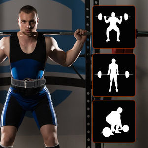 เข็มขัดยกน้ำหนักหนังวัว ระบายอากาศได้ดี กันลื่น ปรับได้ พร้อมอุปกรณ์พยุงหลังแบบมืออาชีพและป้องกันการบาดเจ็บ สำหรับผู้ชายและผู้หญิง - Product Image 6