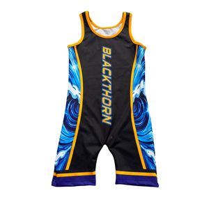 Singlet de Lucha Personalizado para Adultos y Jóvenes, Sublimado, de Spandex y Poliéster Elástico, Ligero, OEM - Product Image 2