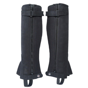 Polainas de Cuero Genuino Personalizadas en Talla y Color, Polainas de Equitación con Logotipo OEM, Estilo Ecuestre, Polainas de Cuero Negro a la Moda - Product Image 6