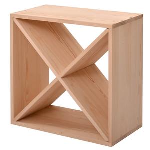 Caisse de rangement modulaire rustique en pin naturel pour organisation de garde-manger de cuisine – Support à vin autoportant en forme de losange - Product Image 6