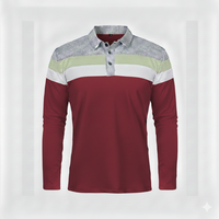 Fournisseur en gros Alibaba, chemises à manches longues pour hommes avec logo personnalisé brodé, qualité supérieure, coupe confortable, séchage rapide, toile