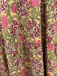 เดรสแขนกุดสีชมพูสไตล์โบโฮสำหรับฤดูร้อนชุด100% ผ้าฝ้ายปักลายดอกไม้และปกสี่เหลี่ยมสำหรับผู้หญิง - Product Image 6