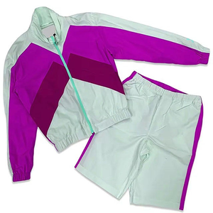 High Quality Customized Logo Print Streetwear Solid Windbreaker Tracksuits New Lightweight OEM Service Accepted Waterproof - Product Image 1