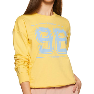 Sweat-shirt jaune à col rond pour femme avec imprimé 96 Brooklyn, haut décontracté à manches longues - Product Image 4