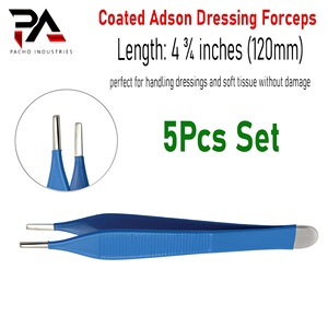 Pince Adson allemande non conductrice à revêtement, 4 3/4 pouces, réutilisable, à mors lisses de haute qualité, électrochirurgicale - Product Image 2