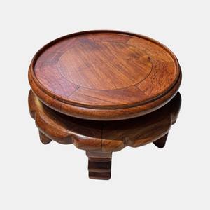 Socle rond en bois parfumé, 5 pieds, hauteur 22 cm. - Product Image 6