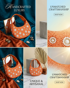 Elegant Handmade Solid Color Beaded <b>Handbags</b> Featuring Intricate Beadwork Premium Materials Durable Construction Customizable - Product Image 2