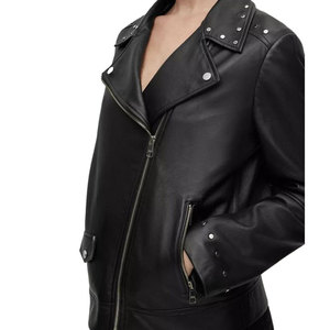 Customized Wholesale new fashion men blank solid cowboy <b>jackets</b> motorcycle style leather <b>jackets</b> for Women - Product Image 4