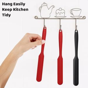 Silicone <b>Jar</b> Scraper with Long Handle <b>for</b> <b>Jam</b> Spreading Peanut Butter Kitchen Spatula <b>for</b> Baking Cake Icing Baking & Pastry Tool - Product Image 3