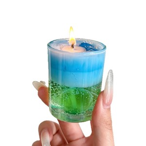 เทียนหอม LANJO รุ่น New Jelly Wax กลิ่นหอมสดชื่น พร้อมฐานเรืองแสง ตกแต่งบ้าน ห้องนอน ของขวัญสำหรับแขกงานแต่งงาน - Product Image 4