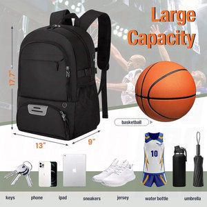 Customized Large Sports Backpack with Ball <b>Holder</b> and <b>Shoe</b> Compartment Waterproof Polyester Sports Equipment Bag Heavy Duty - Product Image 2