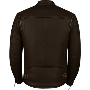 Blouson de moto pour homme en cuir de buffle naturel, ventilé, pour cruiser, motard, touring, toutes saisons, marron - Product Image 3