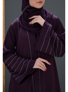 Ofertas de Abayas Holgadas a Precios de Fábrica, Colecciones de Abayas Modestas para la Moda Musulmana Femenina 2026, Abaya Larga Personalizada de Color Sólido para Mujer - Product Image 4