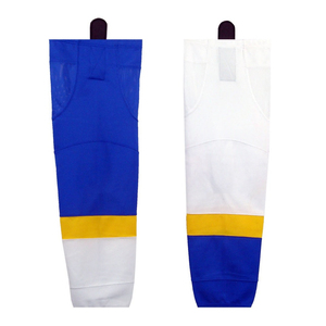 Chaussettes de hockey sur glace en coton de haute qualité, respirantes, extensibles, hauteur genou, écologiques, pour uniforme d'équipe professionnel, entraînement, vente en gros - Product Image 1