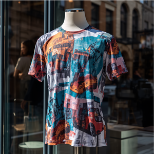 T-shirt pour homme à manches courtes en polyester tricoté uni, imprimé en sérigraphie, léger, respirant, formel et tendance - Product Image 3