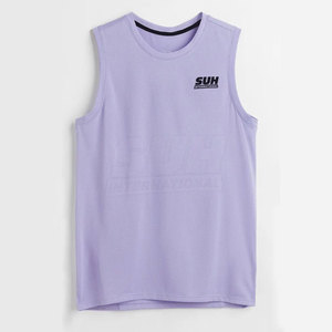 เสื้อกล้ามออกกำลังกายผู้ชาย ผ้าถัก ระบายอากาศ ใช้กลางแจ้งได้ MOQ ต่ำ บริการ OEM ราคาสมเหตุสมผล สำหรับขายออนไลน์ - Product Image 1